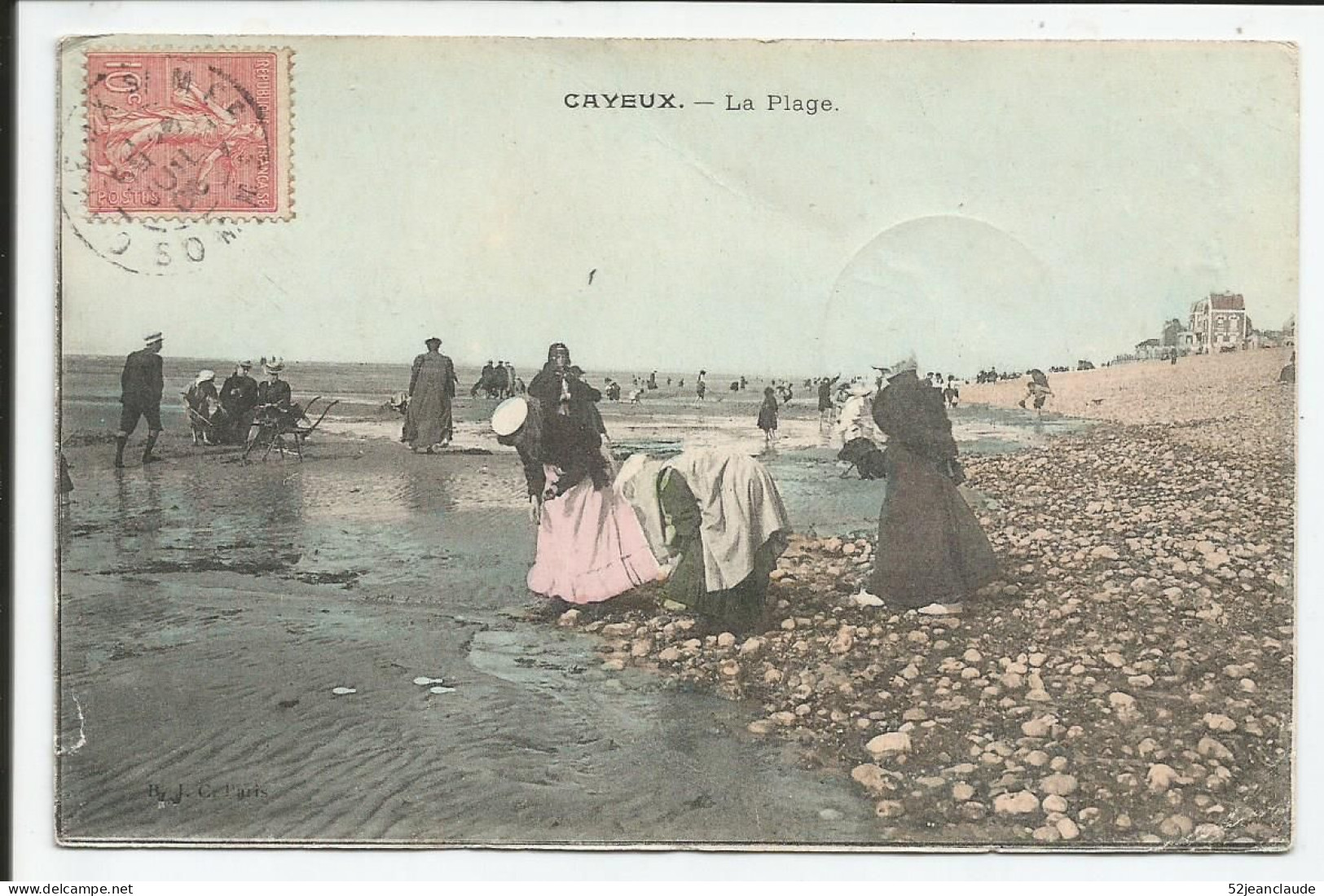 La Plage Ramassage Des Coquillages Rare     1906    N° - Cayeux Sur Mer