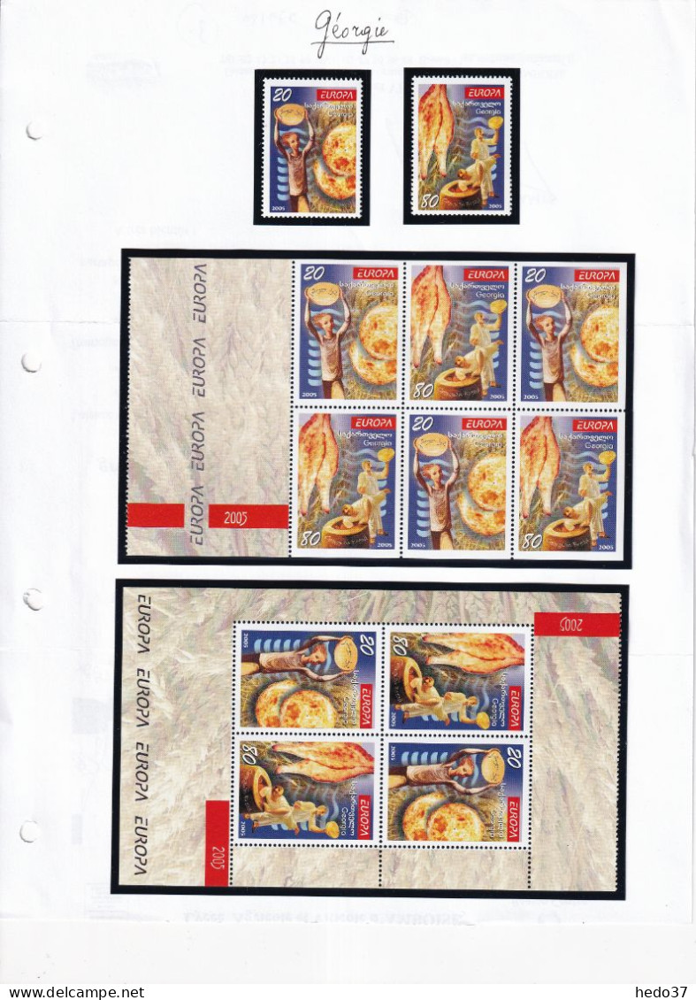 EUROPA 2005 - Géorgie N°379/380  Timbres & Carnet - Neuf ** Sans Charnière - TB - 2005