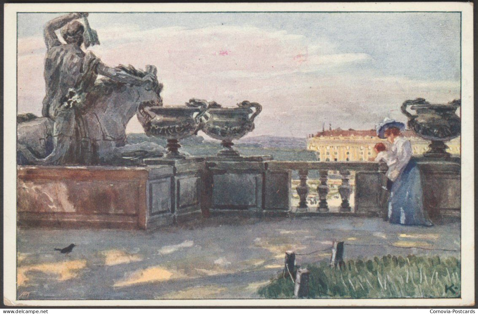 Neptunbrunnen, Schönbrunn, Wien, C.1910 - Brüder Köhn AK - Schönbrunn Palace