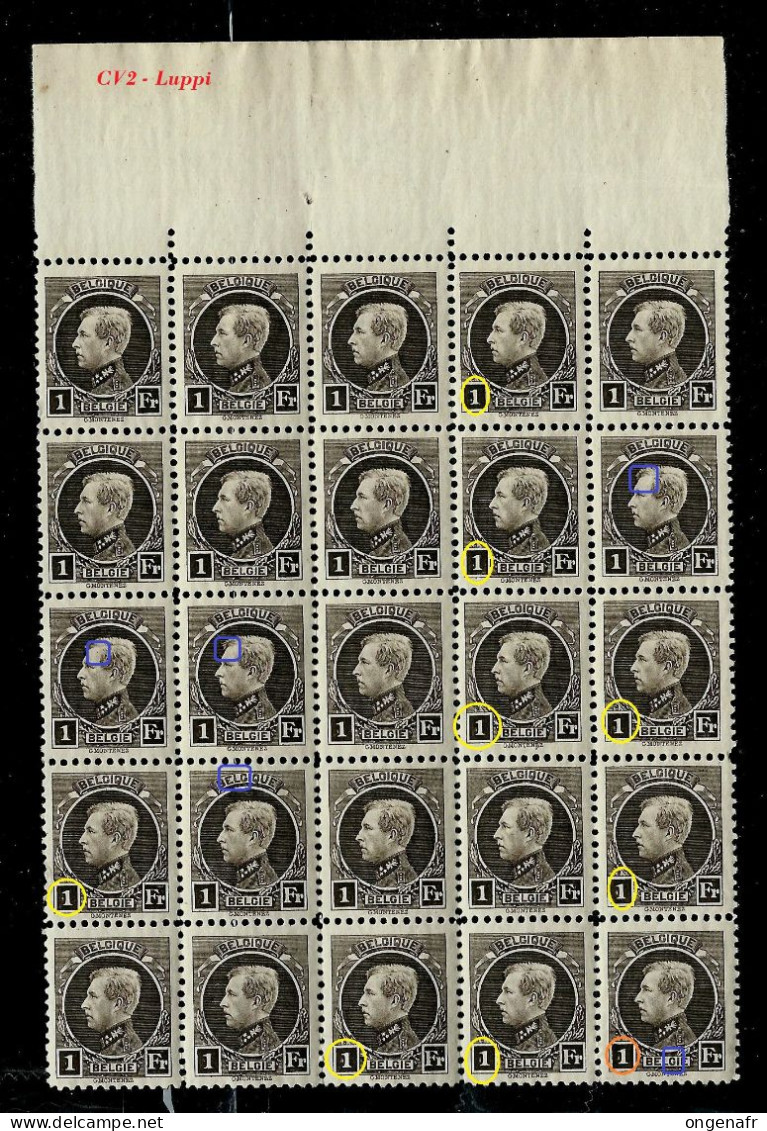 N° 214  Bloc De 25 Bdf  ** + Var - Luppi Et CU - 1921-1925 Montenez Pequeño