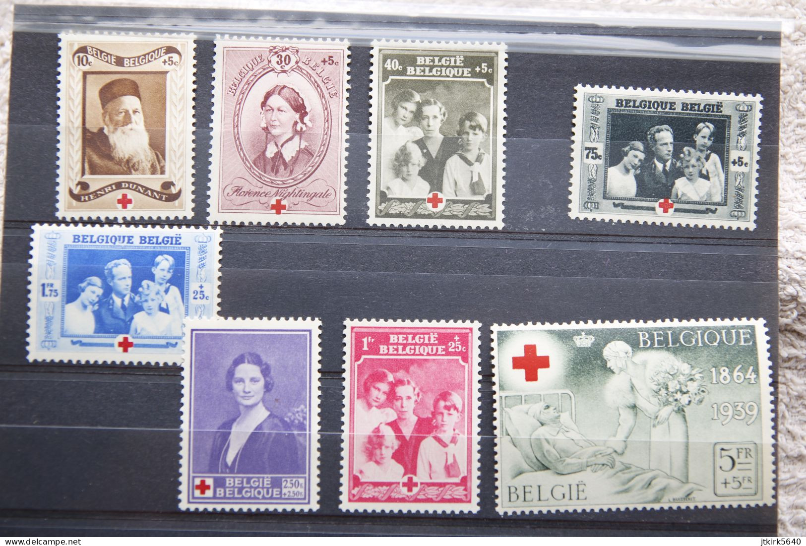 Série Croix-rouge (COB/OBP 496/503, MNH**) 1939. - Unused Stamps