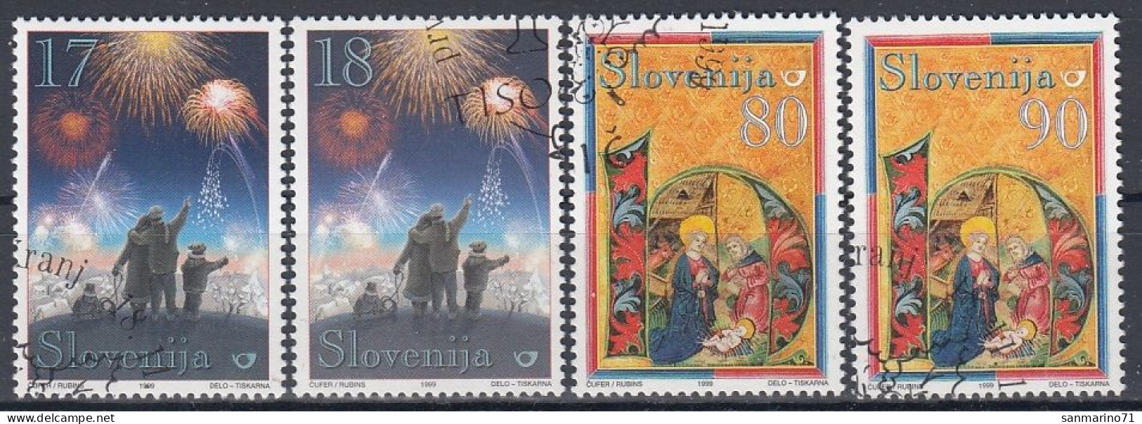 SLOVENIA 276-279,used,hinged - Navidad