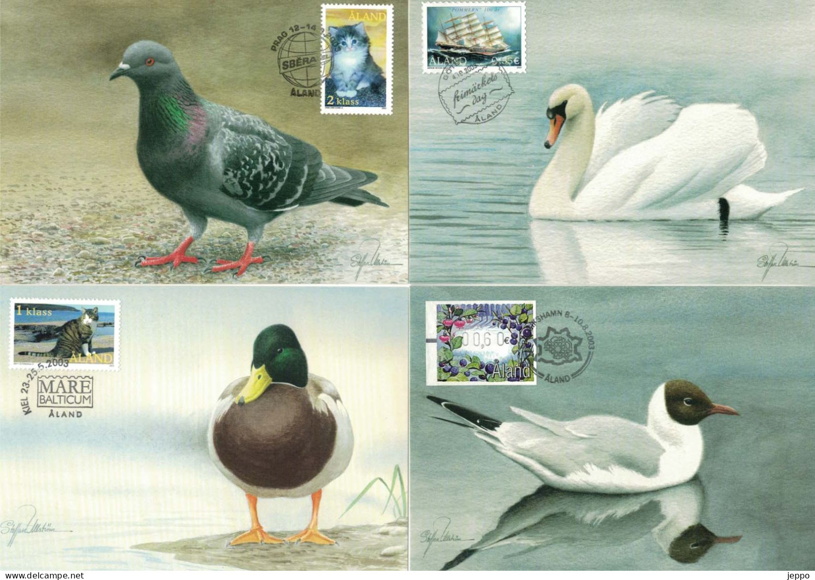 2003 Aland Islands, Exhibition Cards Set, 10 Diffirent. - Aland