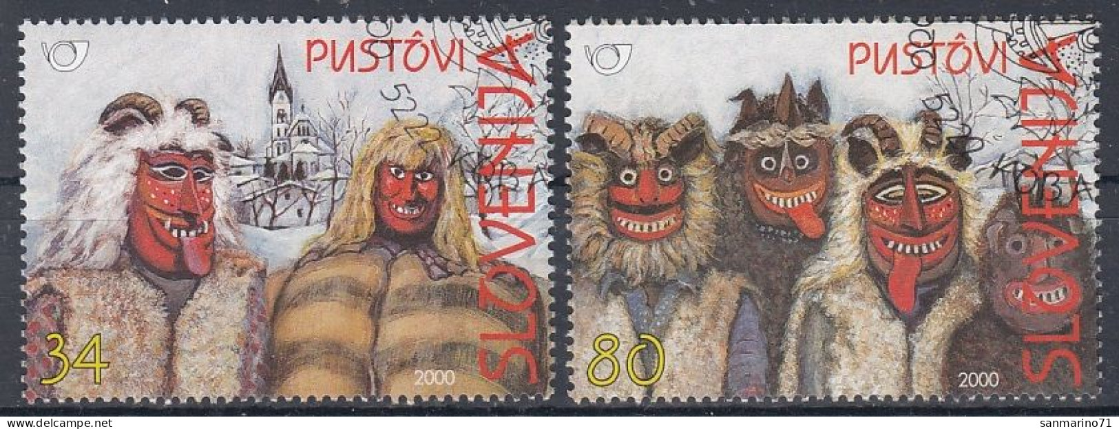 SLOVENIA 282-283,used,hinged - Disfraces