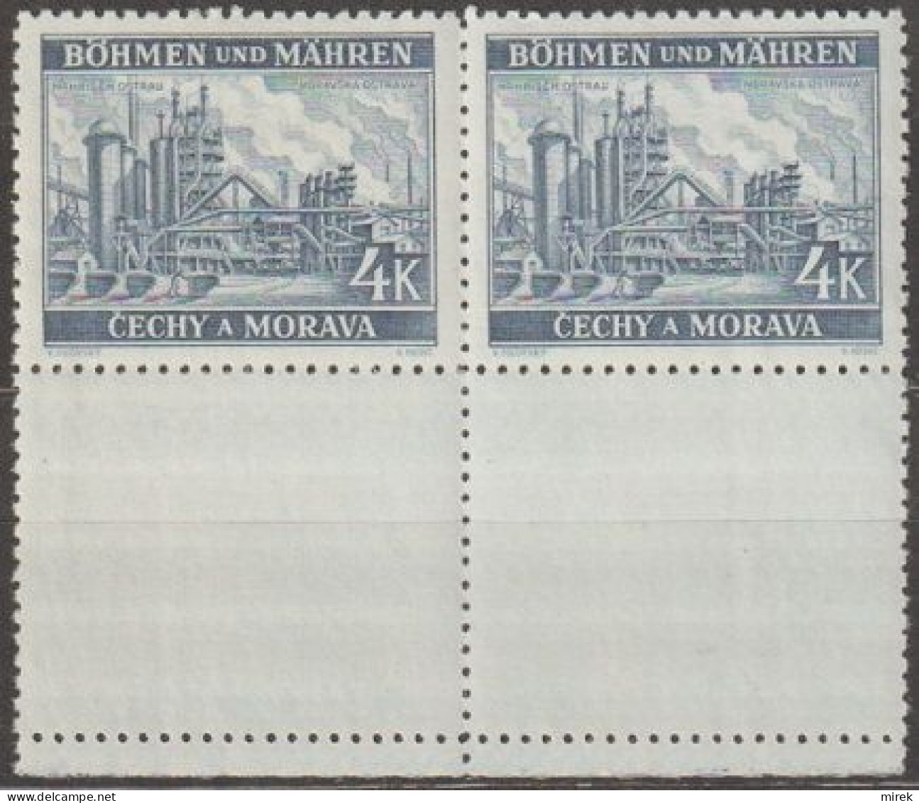 078/ Pof. 37, Pair With Coupons, II. Type Stamps - Neufs