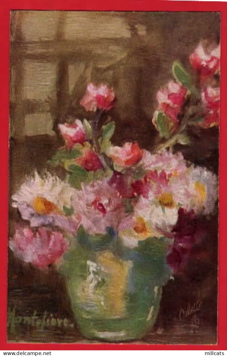 DAISES AND JAPONICAS RAPHAEL TUCK FLORA  SERIES OILFACSIM   ART BY C J MONTEFIORE  - Tuck, Raphael