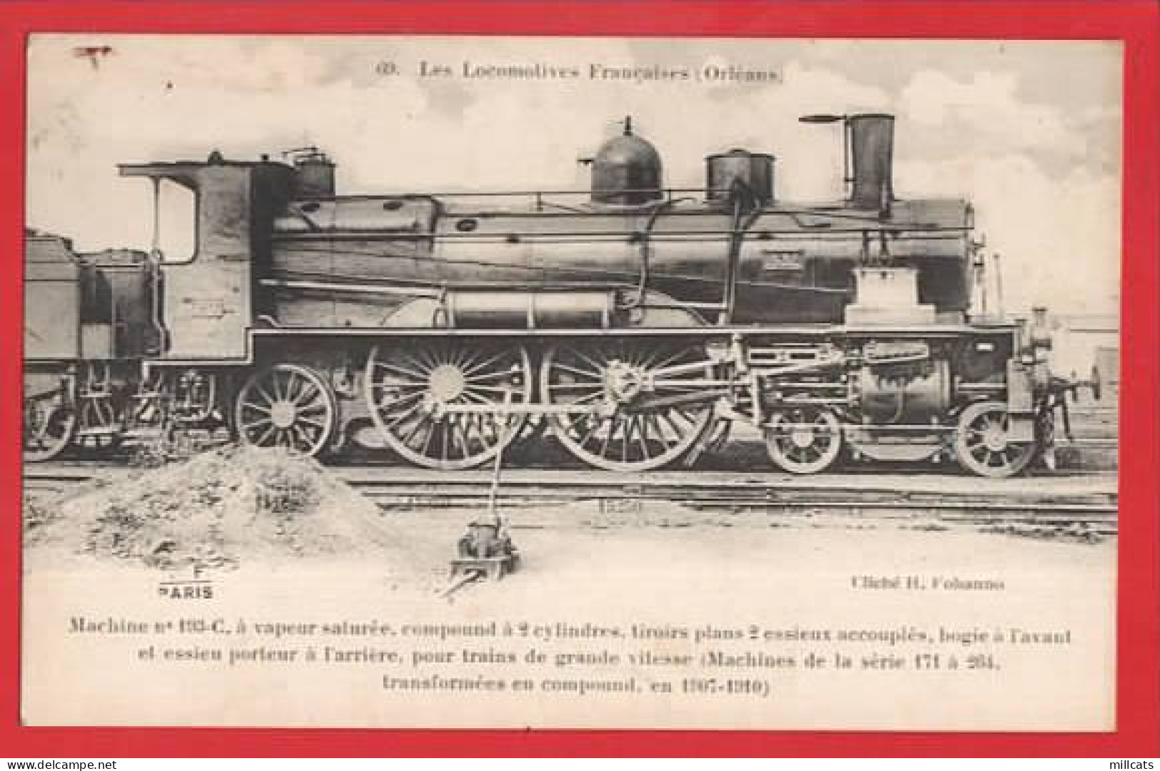 LES LOCOMOTIVES FRANCAISES  ORLEANS    CARD 69 MACHINE  No 193-C - Trains