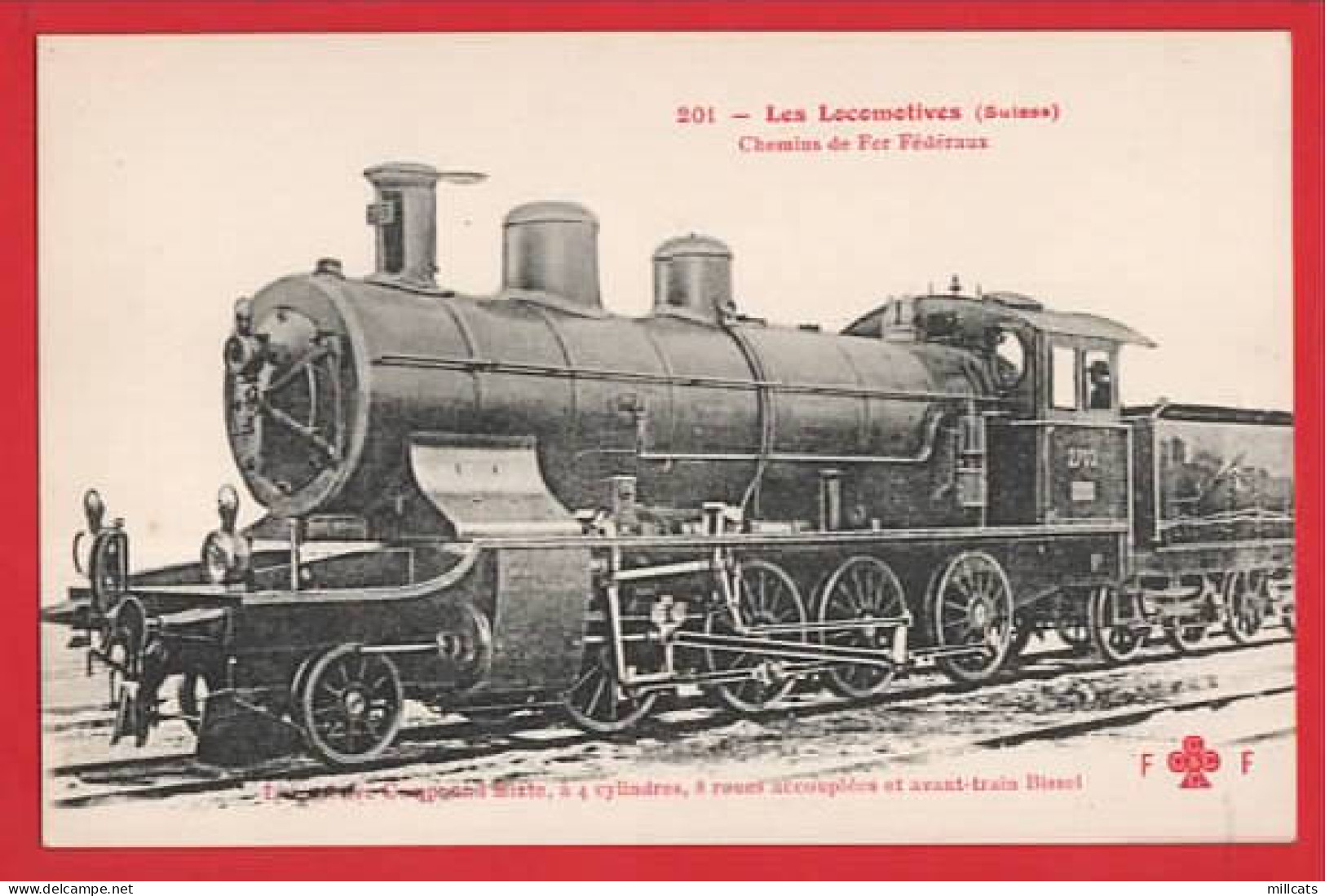 LES LOCOMOTIVES SUISSE   CARD  201 MACHINE  No 2703 - Trenes