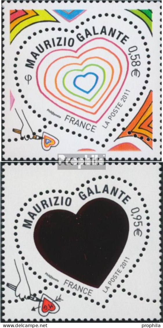 Frankreich 5021-5022 (kompl.Ausg.) Postfrisch 2011 Grußmarken: Valentinstag - Unused Stamps