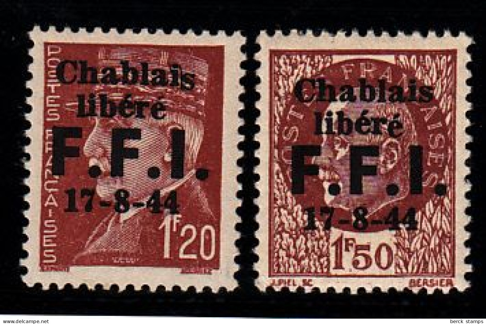 FRANCE - Libération - THONON " Chablais Libéré " 17.8.44. N° 5/6**. - Libération