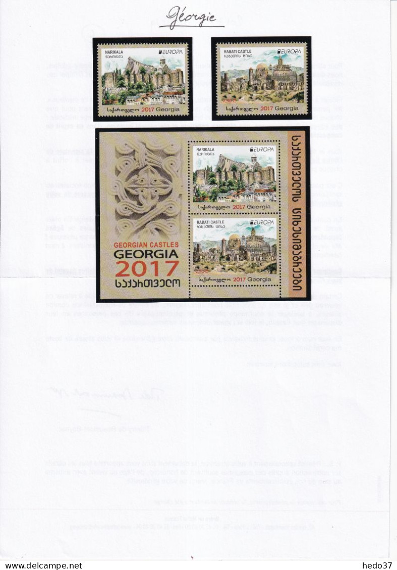 EUROPA 2017 - Géorgie N°518/519  Timbres - Neuf ** Sans Charnière - TB - 2017