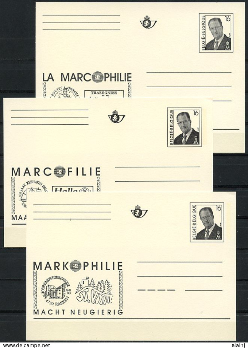 BE   Carte 16 Fr  --  Albert II  --  Marcophilie  --  Marcofilie   ---   Les 3 Langues - Geïllustreerde Briefkaarten (1971-2014) [BK]
