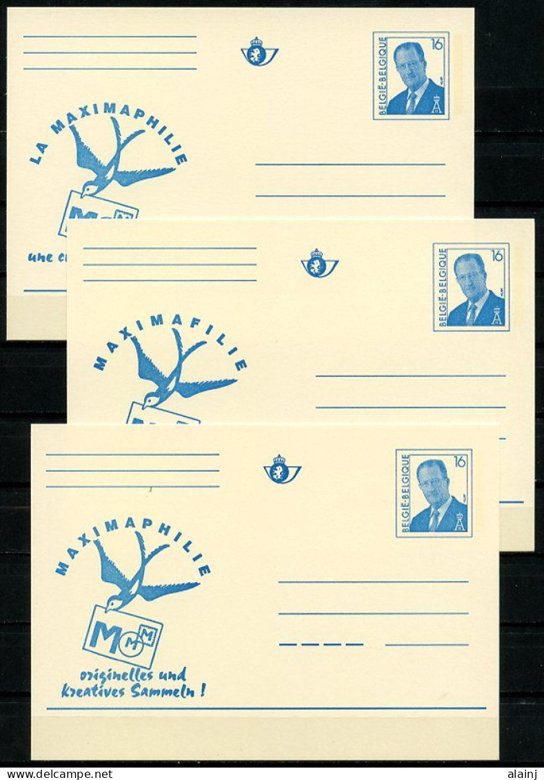 BE   Carte 16 Fr  --  Albert II  --  Maximaphilie  --  Maximafilie   ---   Les 3 Langues - Briefkaarten 1951-..