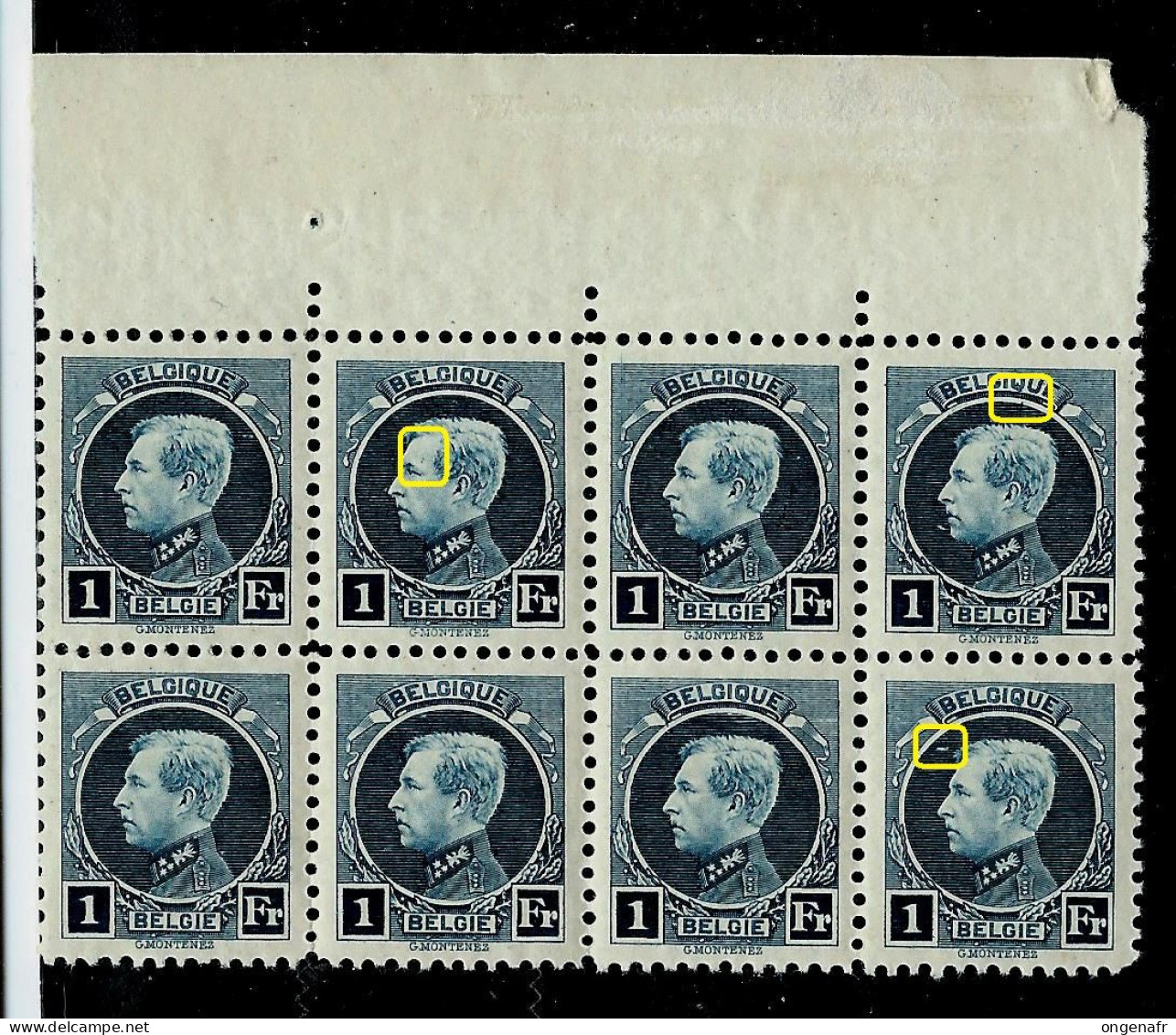 N° 215 Bloc De 8 Bdf  + Var - Luppi Et CU  - ** - - 1921-1925 Kleine Montenez