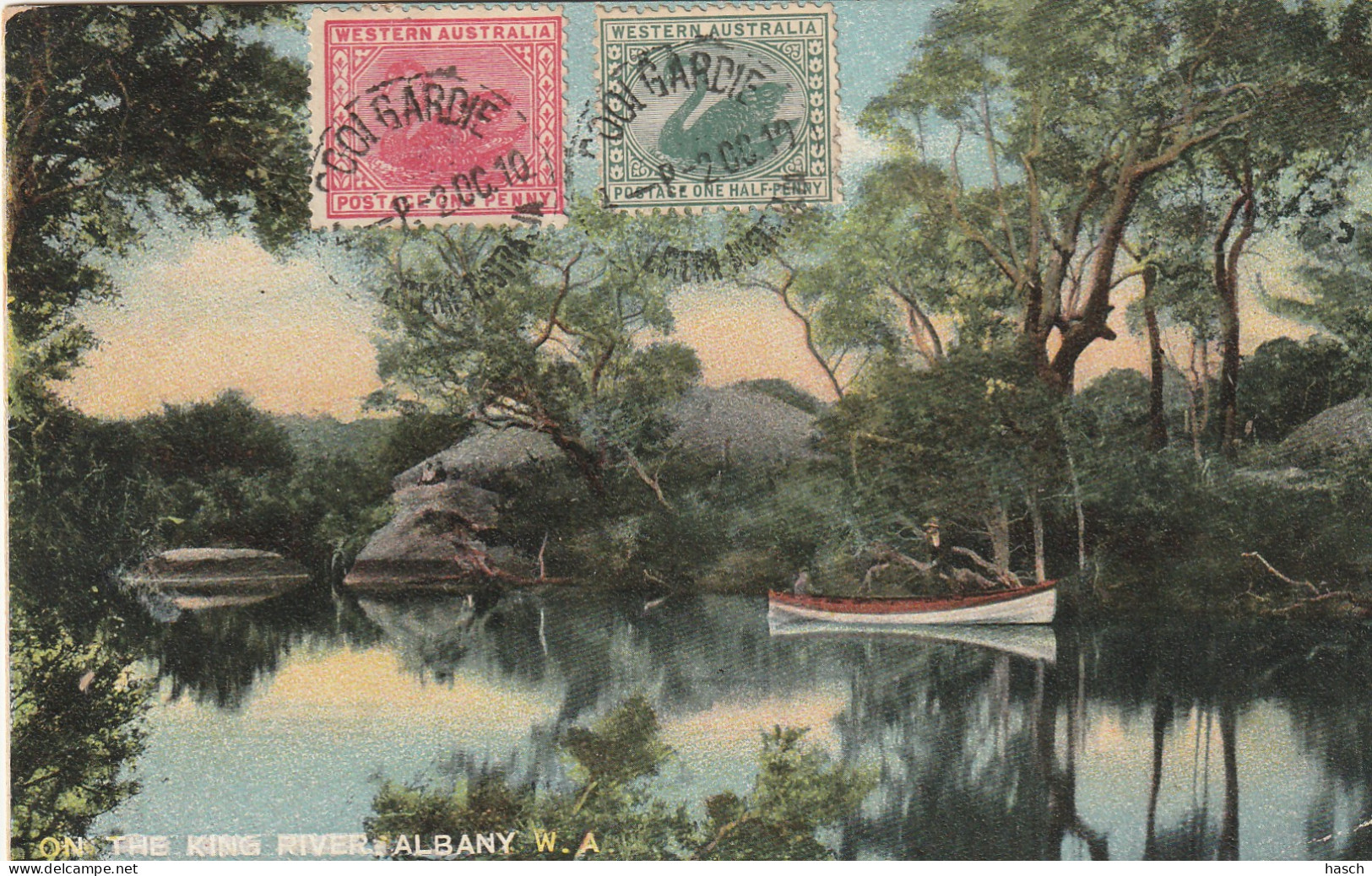 4932 4 Albany,  On The King River. (Postmark 1910) (A Small Fold At The Top Left And Bottom Right)  - Autres & Non Classés