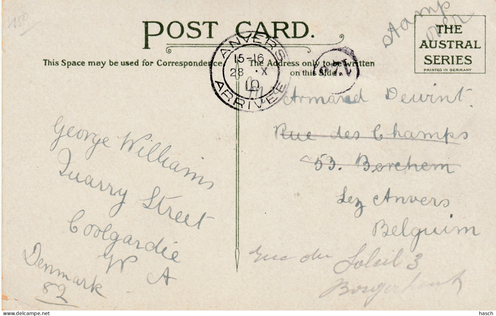 4932 4 Albany,  On The King River. (Postmark 1910) (A Small Fold At The Top Left And Bottom Right)  - Sonstige & Ohne Zuordnung