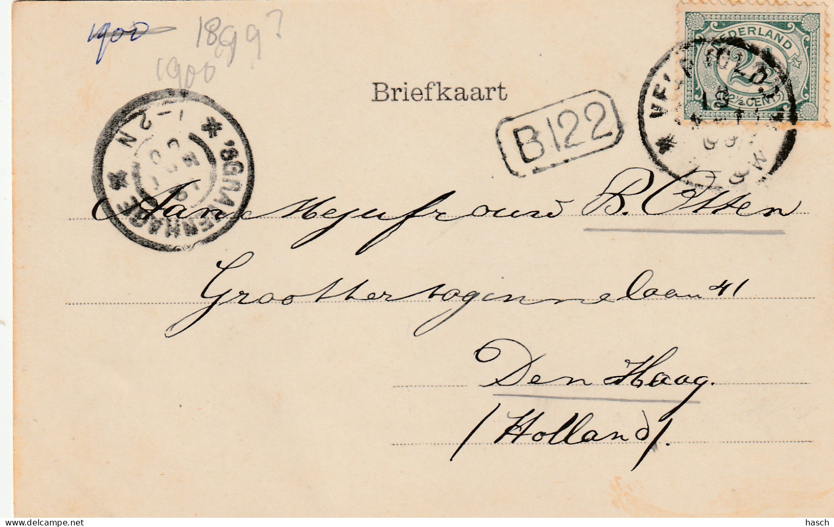 4932 8 Groet Uit Het Ashantee Dorp. (Postmark 1900)  - Indonésie