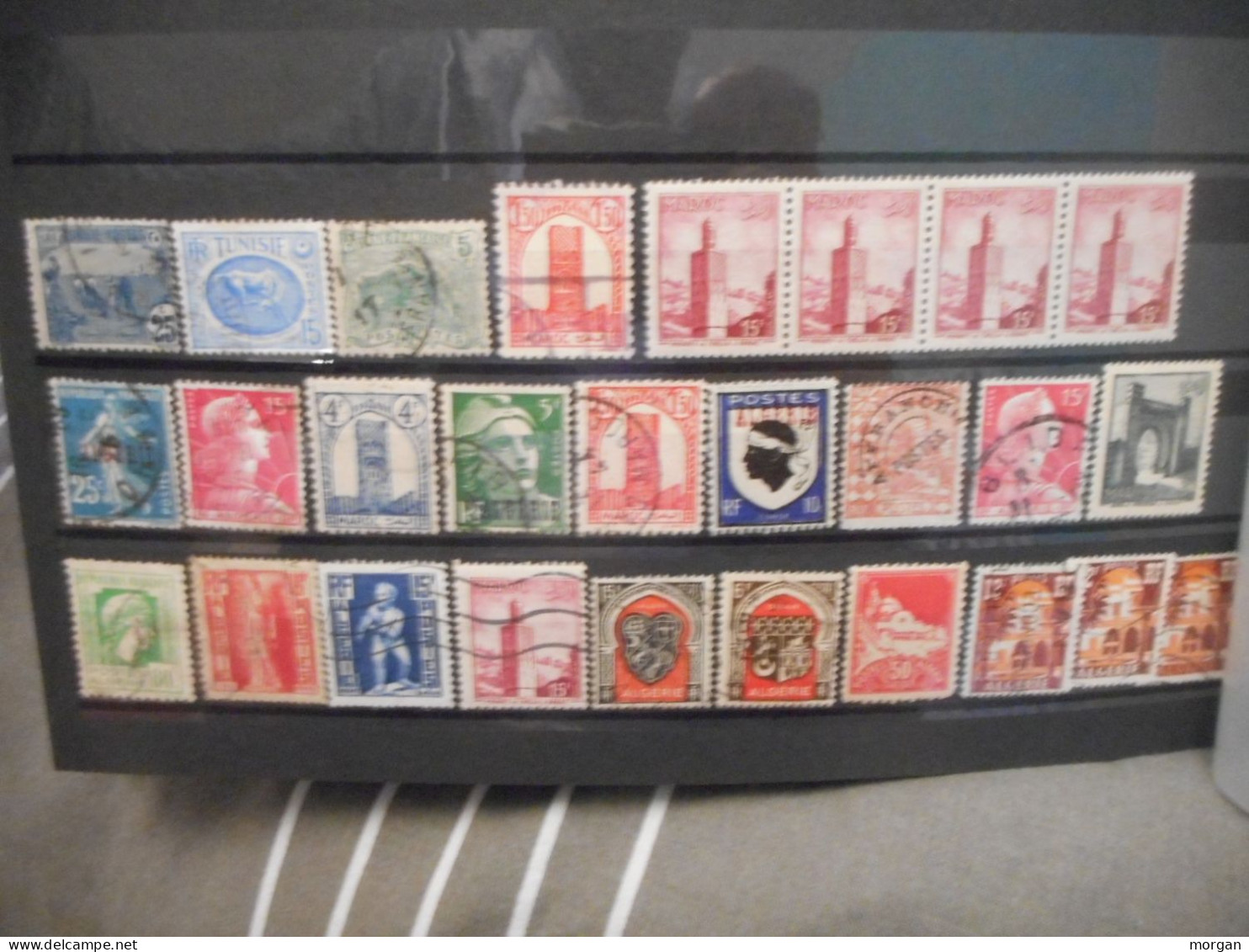 COLONIES FRANCAISES, ALGERIE ET MAROC, LOT SYMPA TIMBRES ET COURRIERS - Collections (without Album)