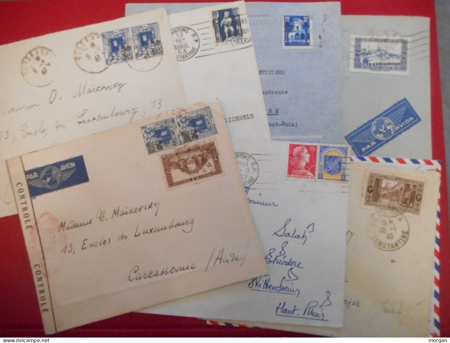 COLONIES FRANCAISES, ALGERIE ET MAROC, LOT SYMPA TIMBRES ET COURRIERS - Collections (sans Albums)