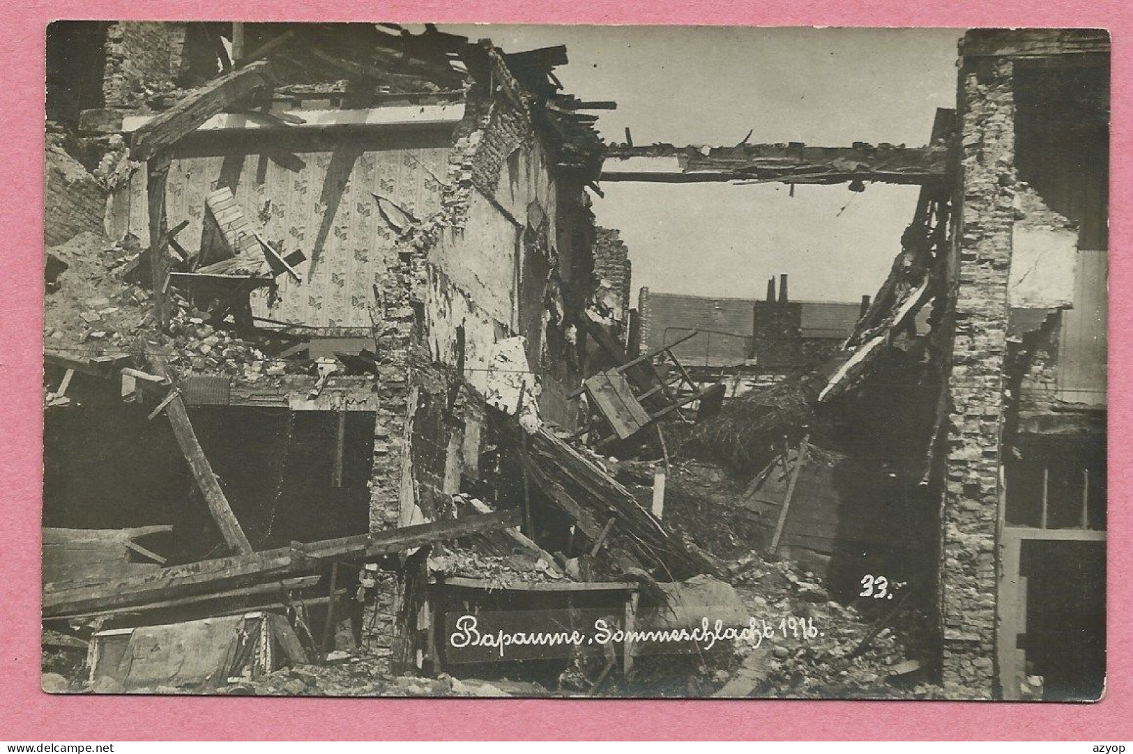 62 - BAPAUME - Carte Photo Allemande - Ruines - Sommerschlacht 1916 - Guerre 14/18 - Bapaume