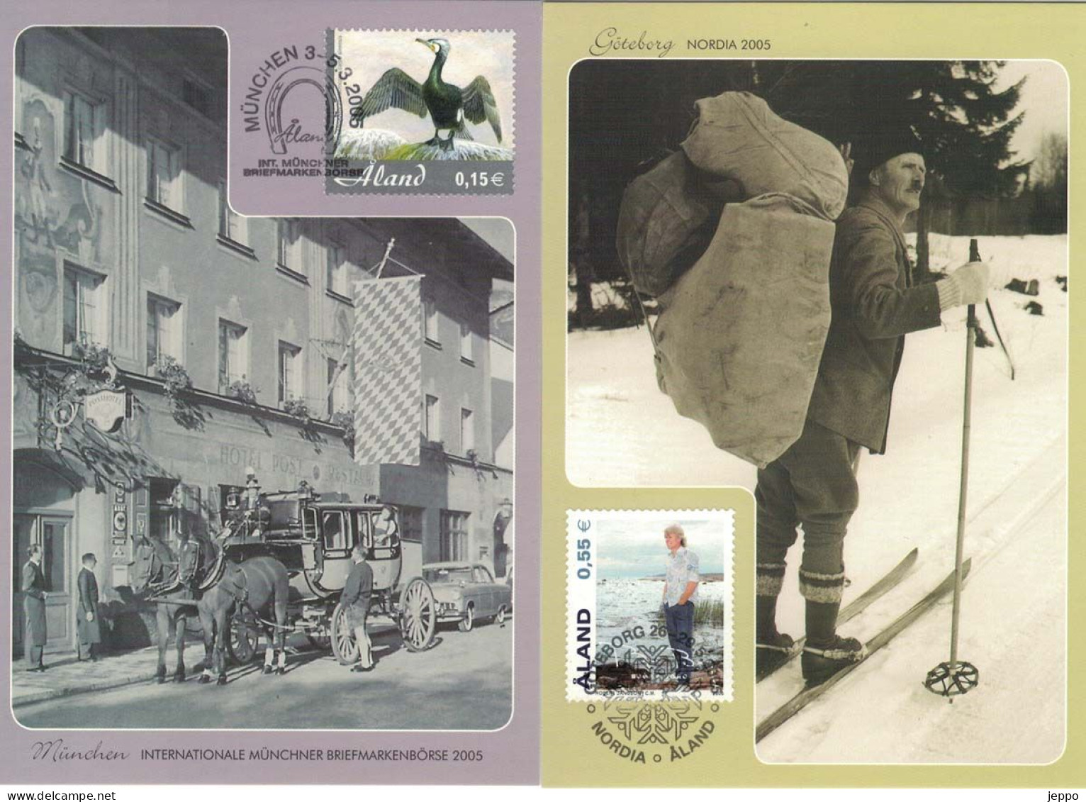 2005 Aland Islands, Exhibition Cards Set, 10 Diffirent. - Ålandinseln