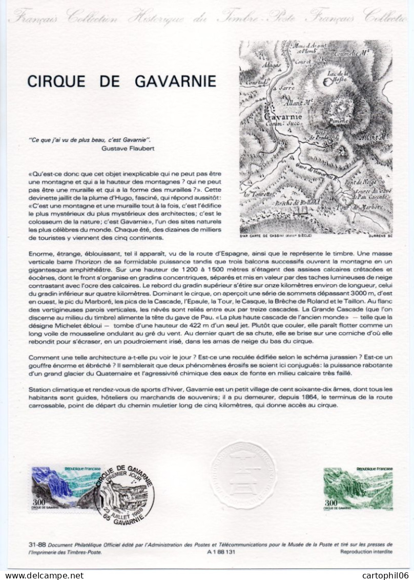 - Document Premier Jour LE CIRQUE DE GAVARNIE 23.7.1988 - - Postdokumente