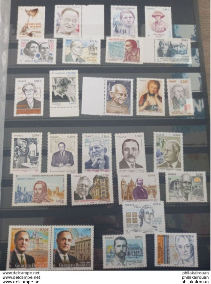 Lot De Timbres Français Neufs Faciale 25 Euros Tous Des Personnages. - Neufs