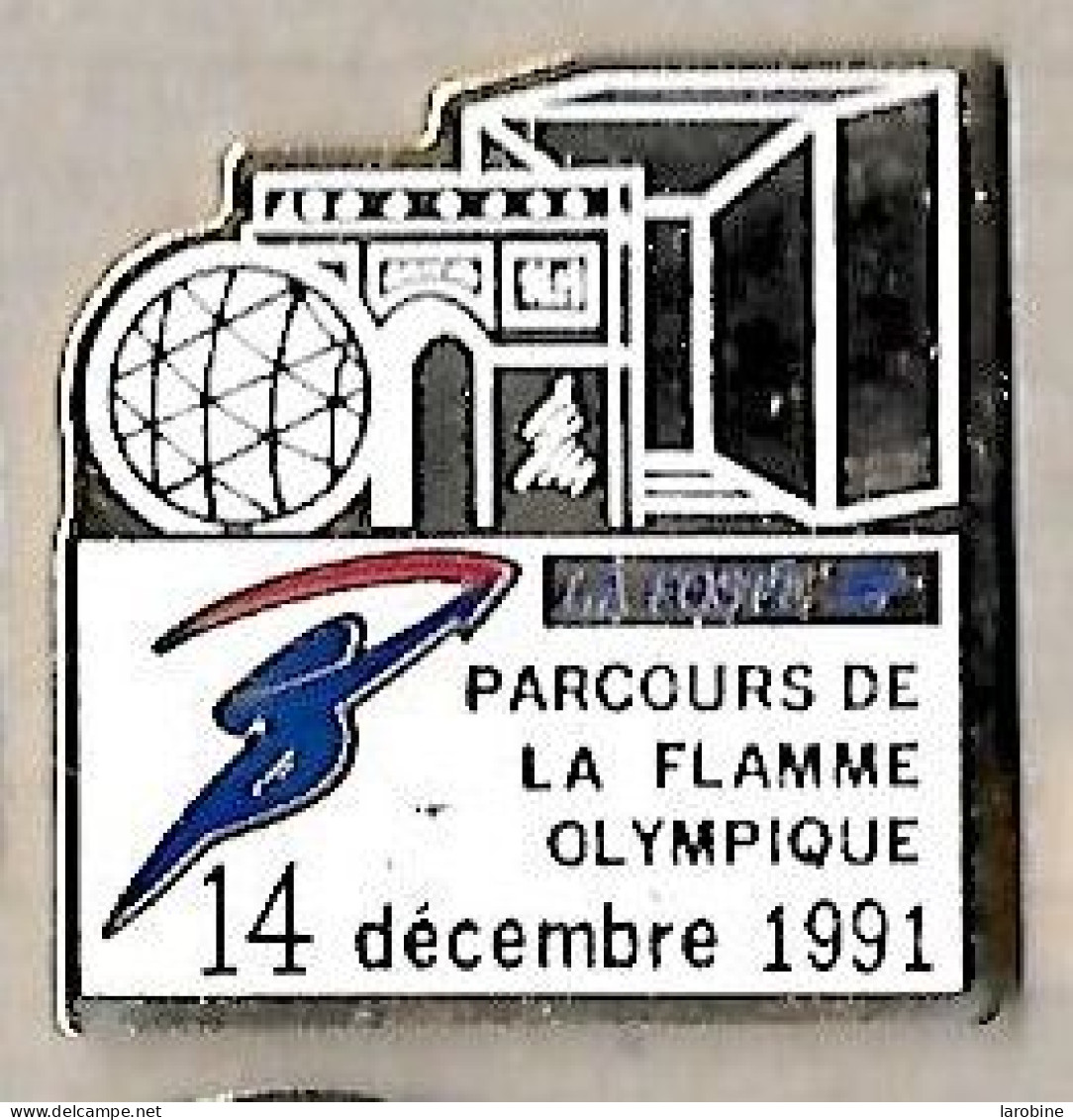 @@ JO La Poste Parcours De La Flamme Olympique 14.12.1991 Arc De Triomphe @@po02 - Olympische Spiele