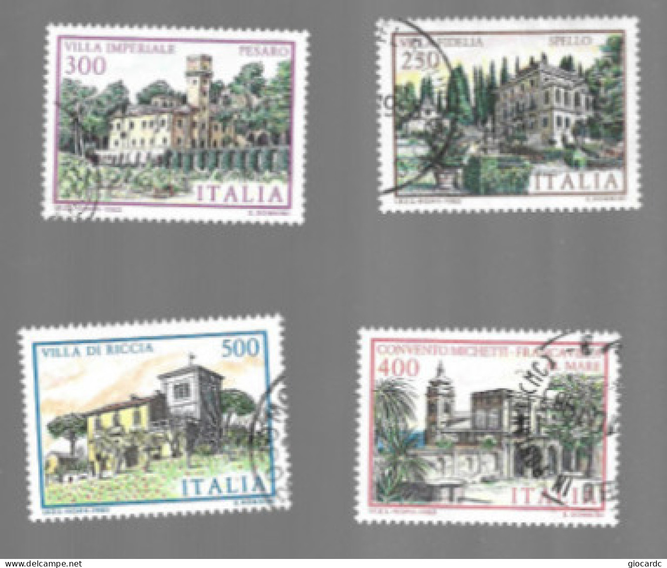 ITALIA REPUBBLICA  - SA 1651.1654  -      1983  VILLE D' ITALIA: COMPLET SET OF 4   -      USATO  RIF. 30901.02.03 - 1981-90: Usati