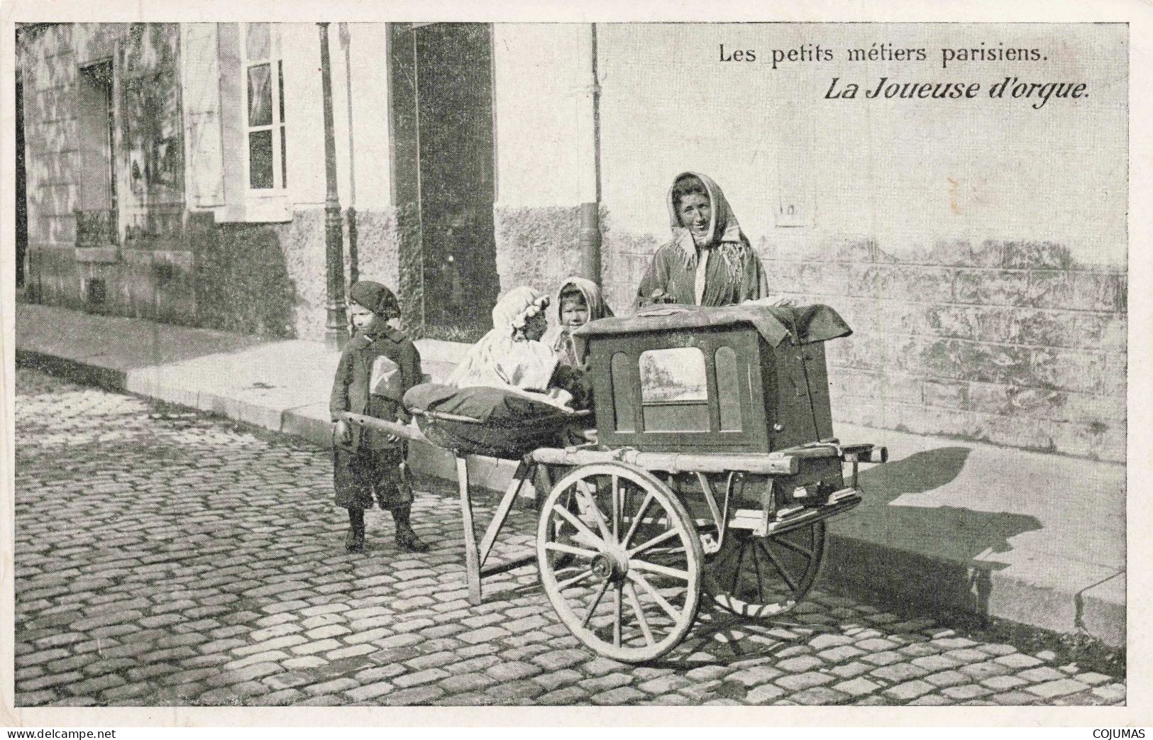 75 - PARIS _S28317_ Les Petits Métiers Parisiens - La Joueuse D'Orgue - Carte Pub - Petit Pain De Tortosa Réglisserie - Artesanos De Páris