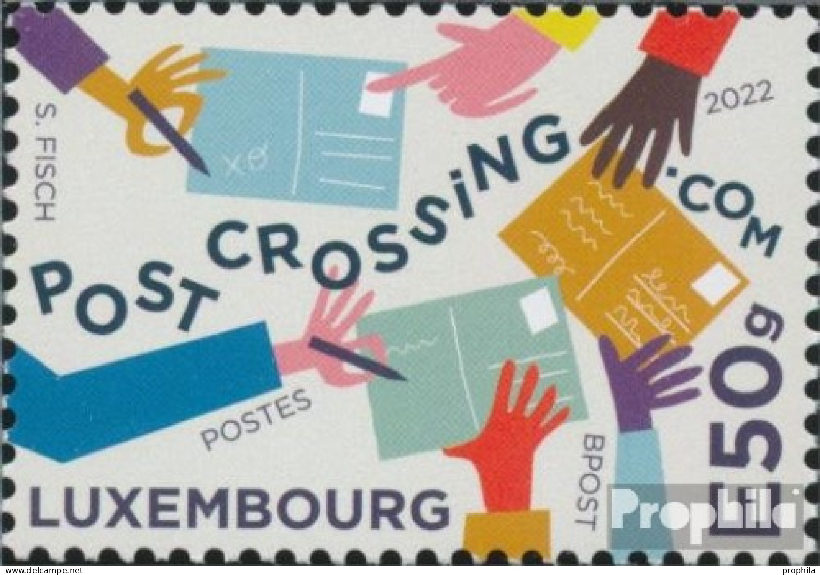 Luxemburg 2313 (kompl.Ausg.) Postfrisch 2022 Postcrossing - Unused Stamps