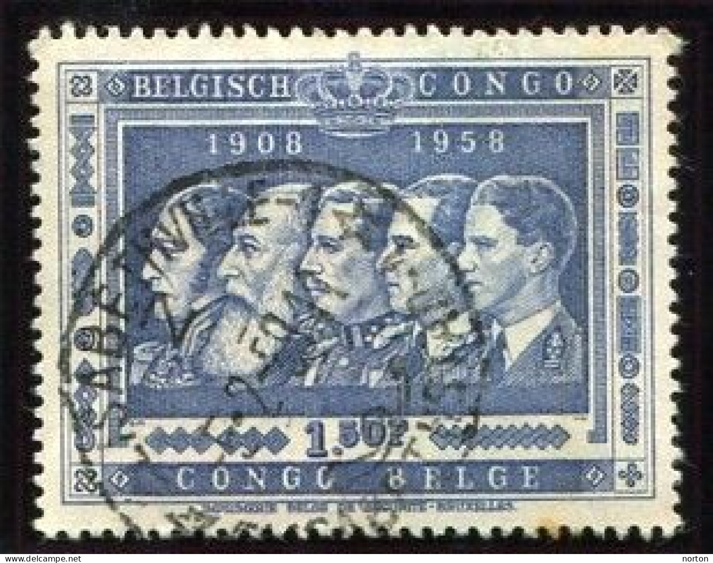 Congo Elisabethville 1 Oblit. Keach 12B(Z)1 Sur C.O.B. 344 Le 05/02/1959 - Used Stamps