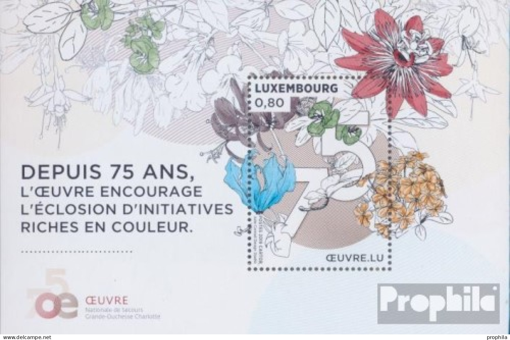 Luxemburg Block45 (kompl.Ausg.) Postfrisch 2019 Stiftung - Ongebruikt