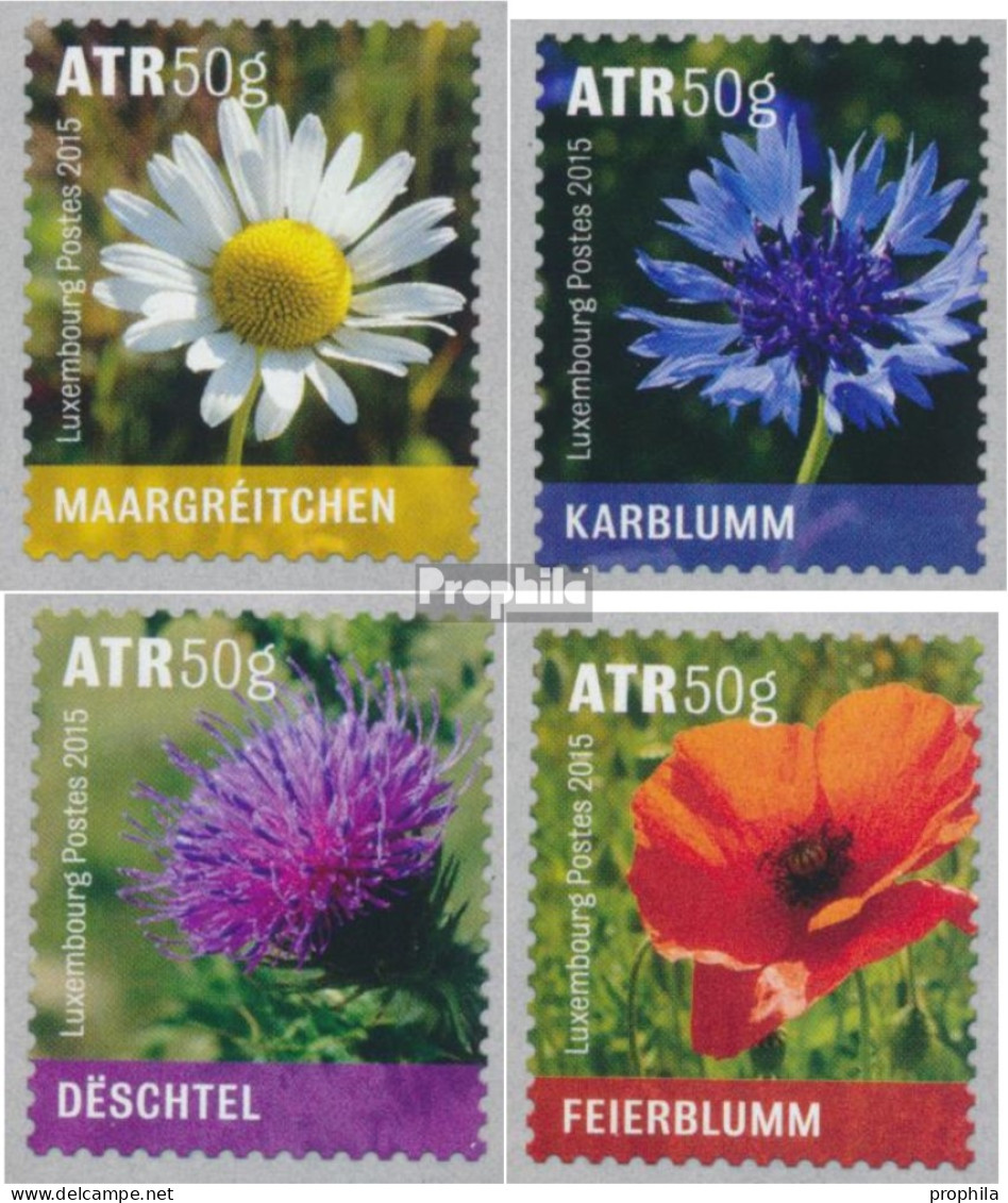 Luxemburg 2075-2078 (kompl.Ausg.) Postfrisch 2015 Feldblumen - Ungebraucht