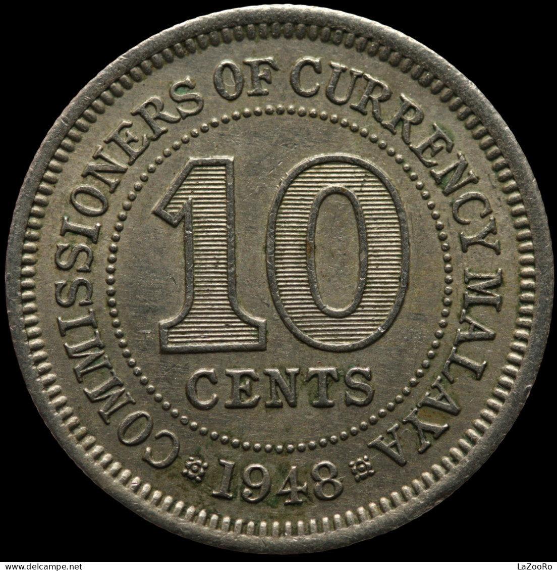 LaZooRo: Malaya 10 Cents 1948 XF / UNC - Colonie