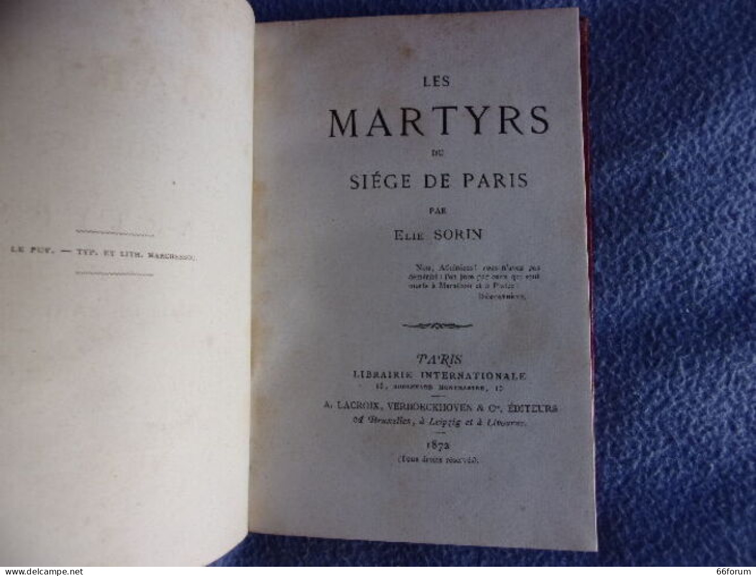 Les Martyrs Du Siège De Paris - History