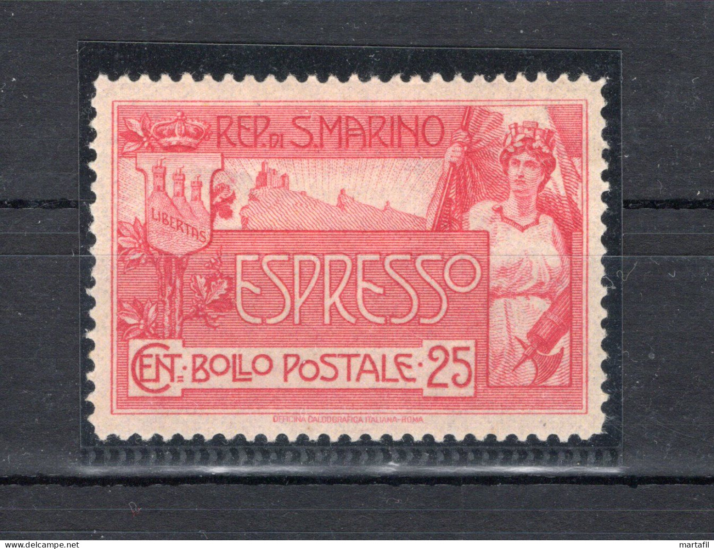 1907 SAN MARINO Espresso N.1 * Buona Centratura - Francobolli Per Espresso