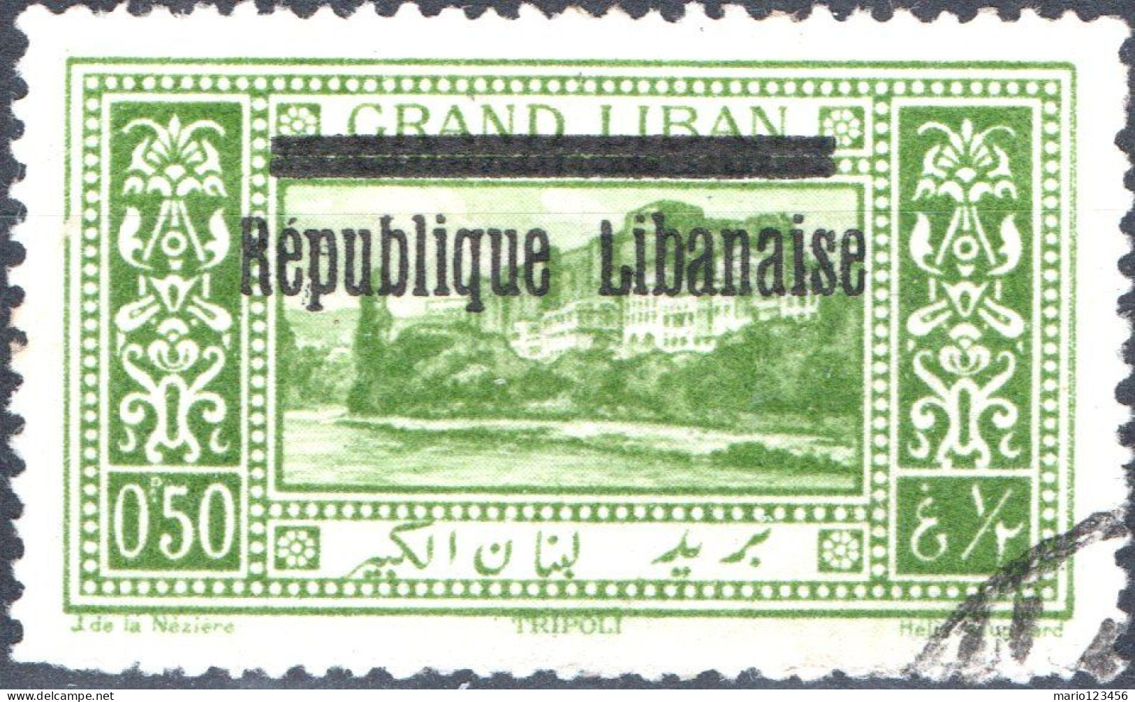 LIBANO, LEBANON, PAESAGGI, LANDSCAPE, 1927, USATI Scott:LB 73, Yt:FR-LB 85 - Usados