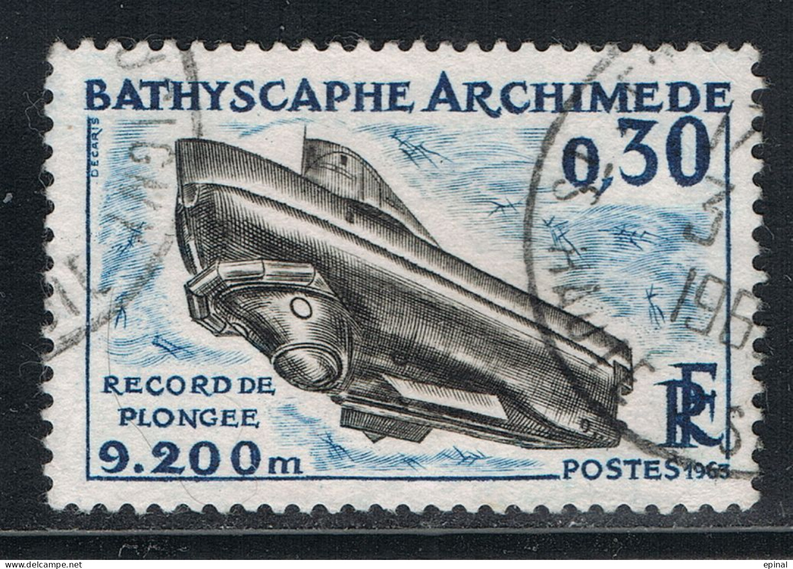 FRANCE : N° 1368 Oblitéré (Bathyscaphe "Archimède") - PRIX FIXE - - Oblitérés