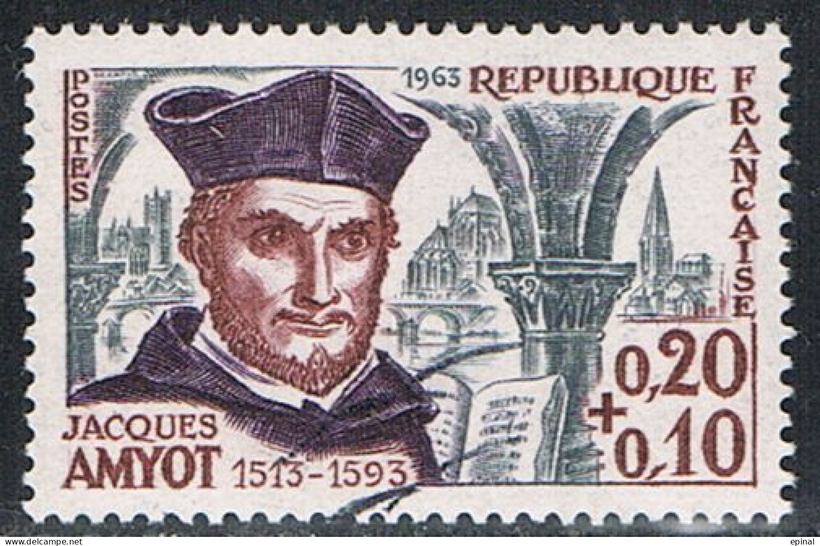 FRANCE : N° 1370 Oblitéré (Célébrités  Jacques Amyot, écrivain) - PRIX FIXE - - Used Stamps