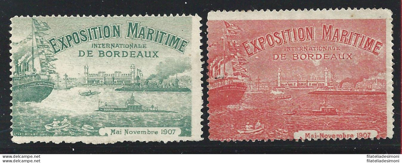 1907 FRANCIA , Esposizione Marittima Di Bordeaux  (*) Senza Gomma - Other & Unclassified