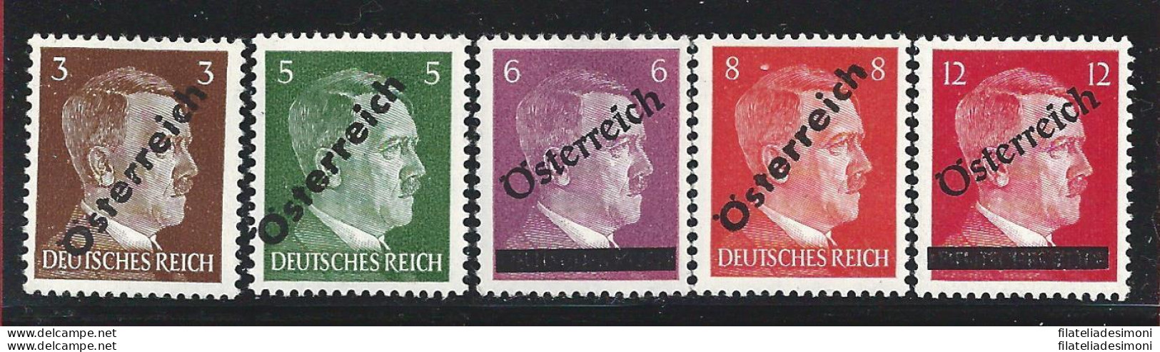 1945 AUSTRIA -  Hitler Soprastampato Ostereich , N. 434/538 5 Valori MNH** - Other & Unclassified