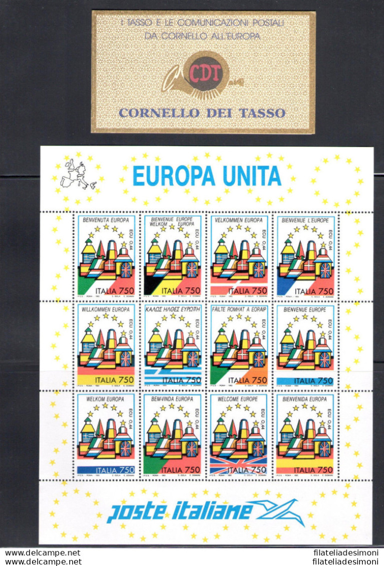 1993 Italia Repubblica, Francobolli Nuovi, Annata Completa 42 Valori + 1 Fogliet - Años Completos