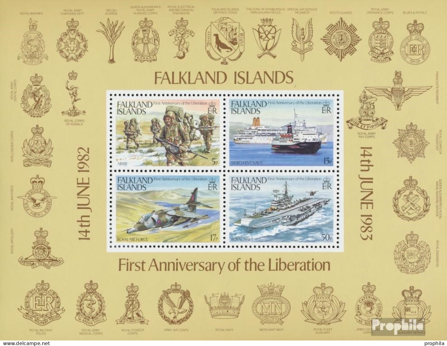 Falklandinseln Block3 (kompl.Ausg.) Postfrisch 1983 Befreiung - Falkland Islands