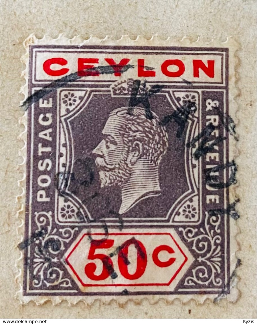 CEYLAN (Roi George V Du Royaume Uni) 1911 Numéro Michel 174 « KANDY » - Ceylan (...-1947)