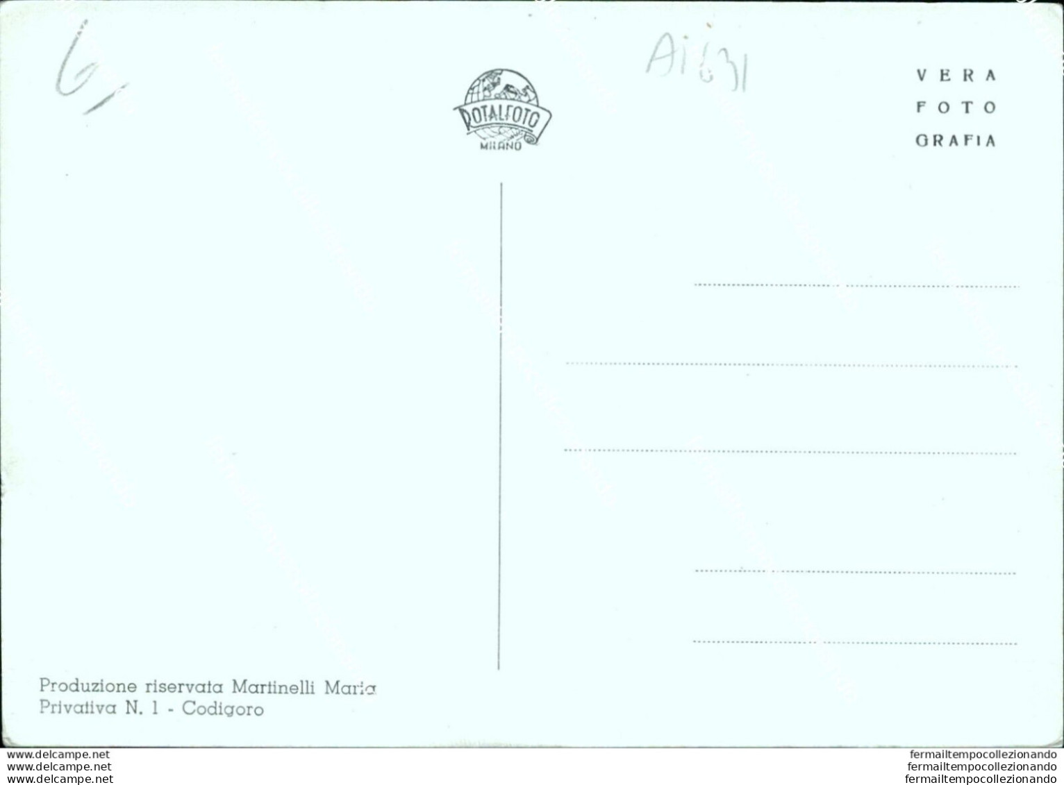 Ai631  Cartolina Codigoro Stabilimento Idroveri Provincia Di Ferrara - Ferrara