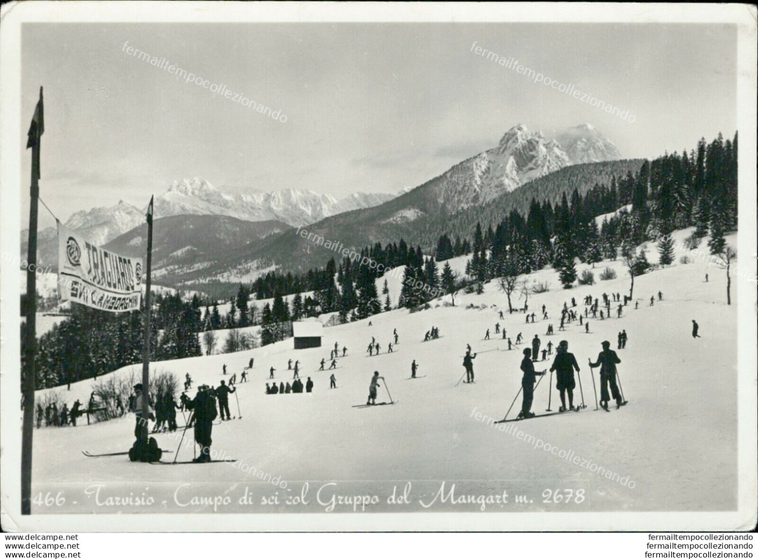 Ah359 Cartolina Tarvisio Campo Di Sci Al Gruppo Del Mongart Provincia Di Udine - Udine