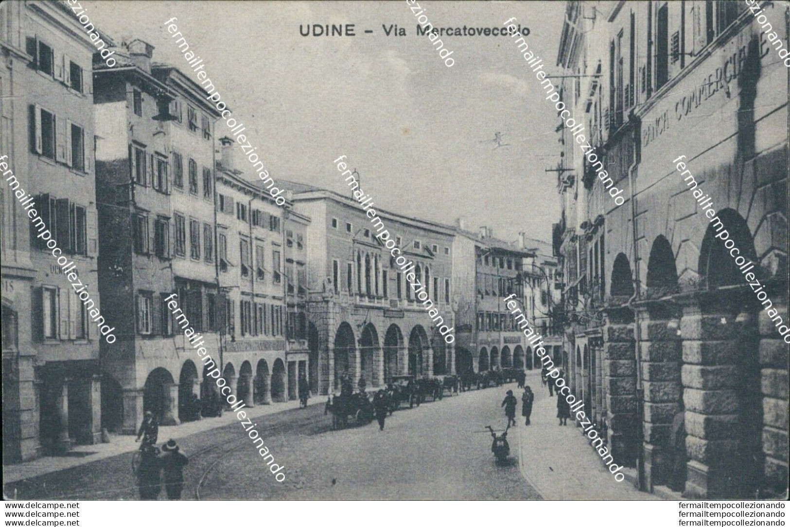 Bc58 Cartolina Udine  Citta' Via Mercatovecchio 1925 - Udine