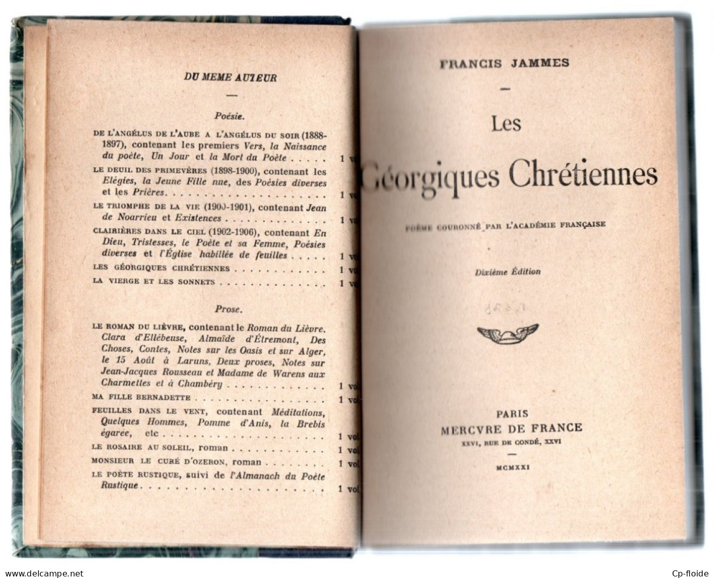 LIVRE . PAYS BASQUE . " LES GÉORGIQUES CHRÉTIENNES " . FRANCIS JAMMES - Réf. N°303L - - Baskenland