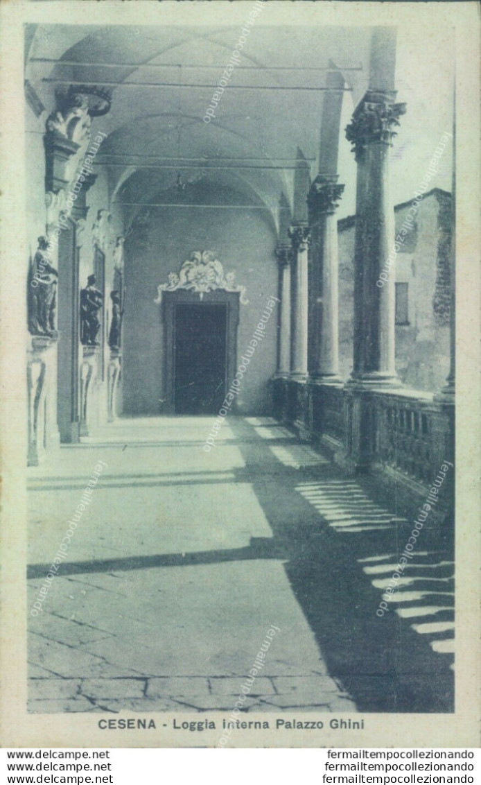 Ac419 Cartolina Cesena Loggia Interna Palazzo Ghini Provincia Di Forli' - Forli